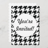 Invitation Chèque de socle noir blanc classique (Devant / Derrière)