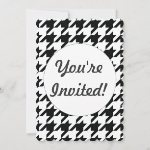 Invitation Chèque de socle noir blanc classique