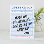 Invitation Chèque d'invité Bachelorette Cocktail Week-end (Debout devant)