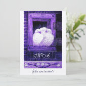 Invitation CHÈQUES BLANCHES AU monogramme FENÊTRE, champagne (Debout devant)