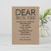 Invitation Cher Extraordinaire Humain Amusant Proposition de  (Debout devant)