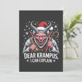 Invitation Cher Krampus Je Peux Expliquer Noël Père Noël (Debout devant)