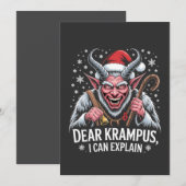 Invitation Cher Krampus Je Peux Expliquer Noël Père Noël (Devant / Derrière)