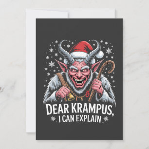 Invitation Cher Krampus, je peux expliquer Noël Santa