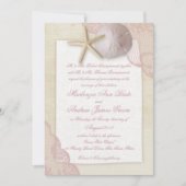 Invitation Cher Mariage rose de plage (Devant)