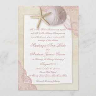 Invitation Cher Mariage rose de plage