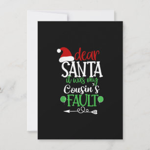 Invitation Cher Père Noël C'était La Faute De Mon Cousin Noël
