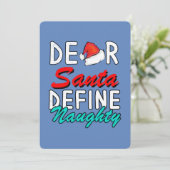 Invitation Cher Père Noël, Définir Naughty—Joli Noël (Debout devant)