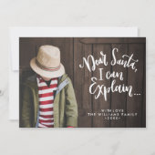 Invitation Cher Père Noël je peux expliquer Funny Holiday Ful (Devant)