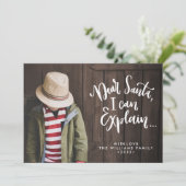 Invitation Cher Père Noël je peux expliquer Funny Holiday Ful (Debout devant)