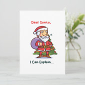 Invitation Cher Père Noël, Je Peux Expliquer - Noël Drôle (Debout devant)