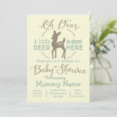 Invitation Cher petit baby shower de cerfs (Debout devant)