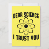 Invitation Cher Science Je Vous Fais Confiance - Professeur d (Devant)