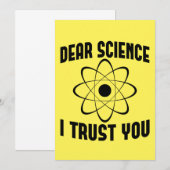 Invitation Cher Science Je Vous Fais Confiance - Professeur d (Devant / Derrière)