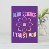 Invitation Cher Science Je Vous Fais Confiance - Science Amus (Debout devant)