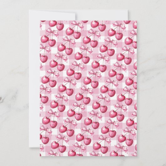 Invitation Chercher en haut Coquette 1ère fête d'anniversaire (Dos)