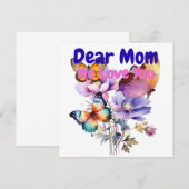 Invitation Chère maman, nous t'aimons (Devant / Derrière)