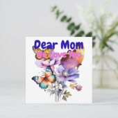 Invitation Chère maman, nous t'aimons (Debout devant)