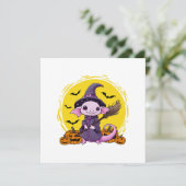 Invitation Chère Sorcière Axolotl Halloween (Debout devant)