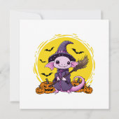Invitation Chère Sorcière Axolotl Halloween (Dos)