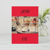 INVITATION **CHÈRES ET SALUTATIONS ÉLÉGANTES** FÊTE DE NOËL (Debout devant)