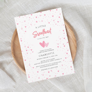 Invitation Chérie en route Fille Baby Shower