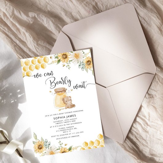 Invitation Chérie on peut attendre baby shower