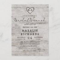 Chérie sculptée Rustique Bridal Brunch Douche