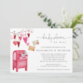 Invitation Chérie Valentine Baby shower Cupidé Par Mail (Debout devant)