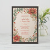 Invitation Cherish Botanical Boho Ethnic Inspiration Photo (Debout devant)