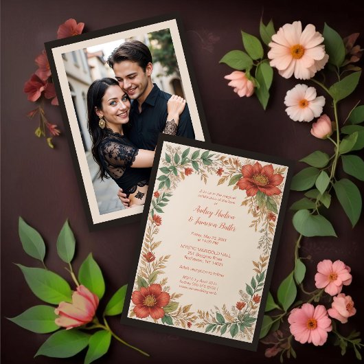 Invitation Cherish Botanical Boho Ethnic Inspiration Photo