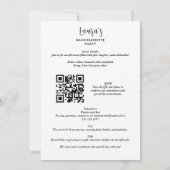 Invitation Cherish Cute Floral Champagne Flutes Bachelorette (Dos)
