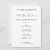 Invitation Cherish Cute Floral Frame Christening Photo  (Dos)