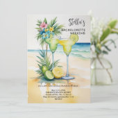 Invitation Cherish Cute Floral Margarita Cocktail Glasses  (Debout devant)