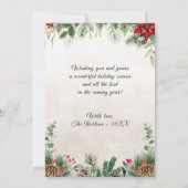 Invitation Cherish Memories Floral Frame Photo Holiday Card (Dos)