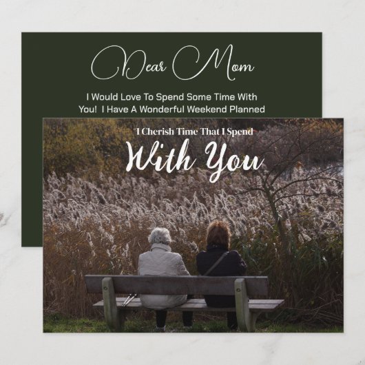 Invitation Cherish Time passé avec vous (Devant / Derrière)