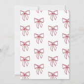 Invitation Cherry Baby Shower Sweet Pink Stripes Cute Bow (Dos)