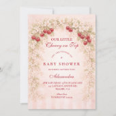 Invitation Cherry Bloom Floral Baby Shower  (Devant)