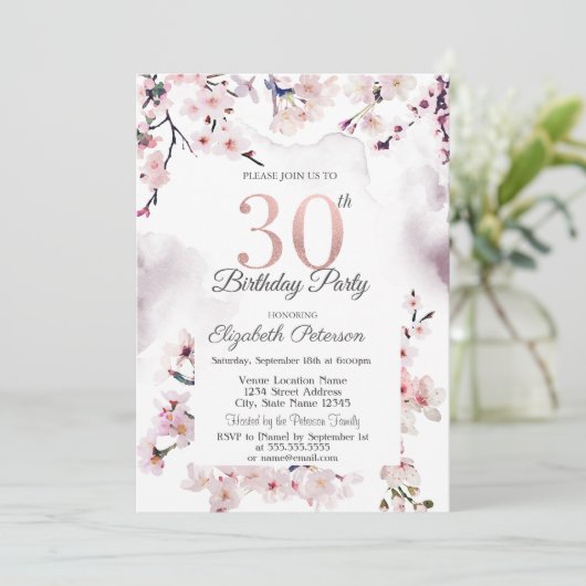 Invitation Cherry Blossom 30e anniversaire (Debout devant)