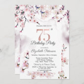 Invitation Cherry Blossom 75e anniversaire (Devant / Derrière)