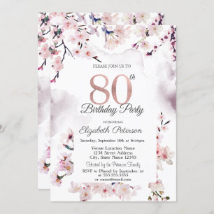 Invitation Cherry Blossom 80e anniversaire