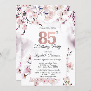 Invitation Cherry Blossom 85e anniversaire