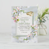 Invitation Cherry Blossom Bouquet Mariage à thème (Debout devant)