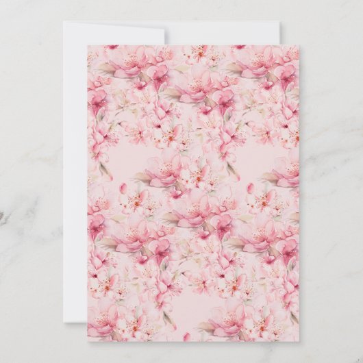 Invitation Cherry Blossom Délice de douche nuptiale Invitatio (Dos)