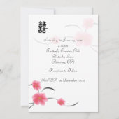 Invitation Cherry Blossom Double Happiness Mariage Collection (Dos)