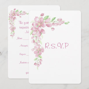 Invitation Cherry Blossom Garden Country Floral Wedding RSVP