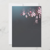 Invitation Cherry Blossom Géométrique Floral enregistrer la d (Dos)