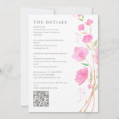 Invitation Cherry Blossom Koi Fish QR Code All In One Wedding (Dos)