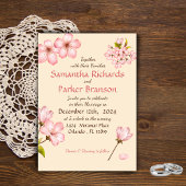 Invitation Cherry Blossom Mariage