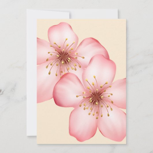 Invitation Cherry Blossom Mariage (Dos)